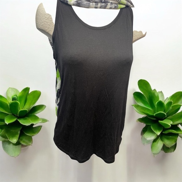 Chelsea & Theodore LS, crew neck, 2 pc. Sweater, black, white & green, size L - Picture 3 of 5